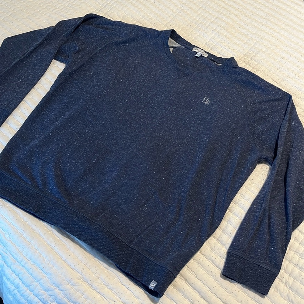 Peter Millar heather navy crewneck